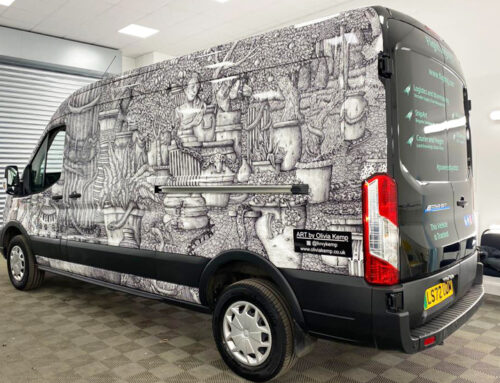 Our 23rd art vehicle with art by Olivia Kemp hits the road on International Women’s Day